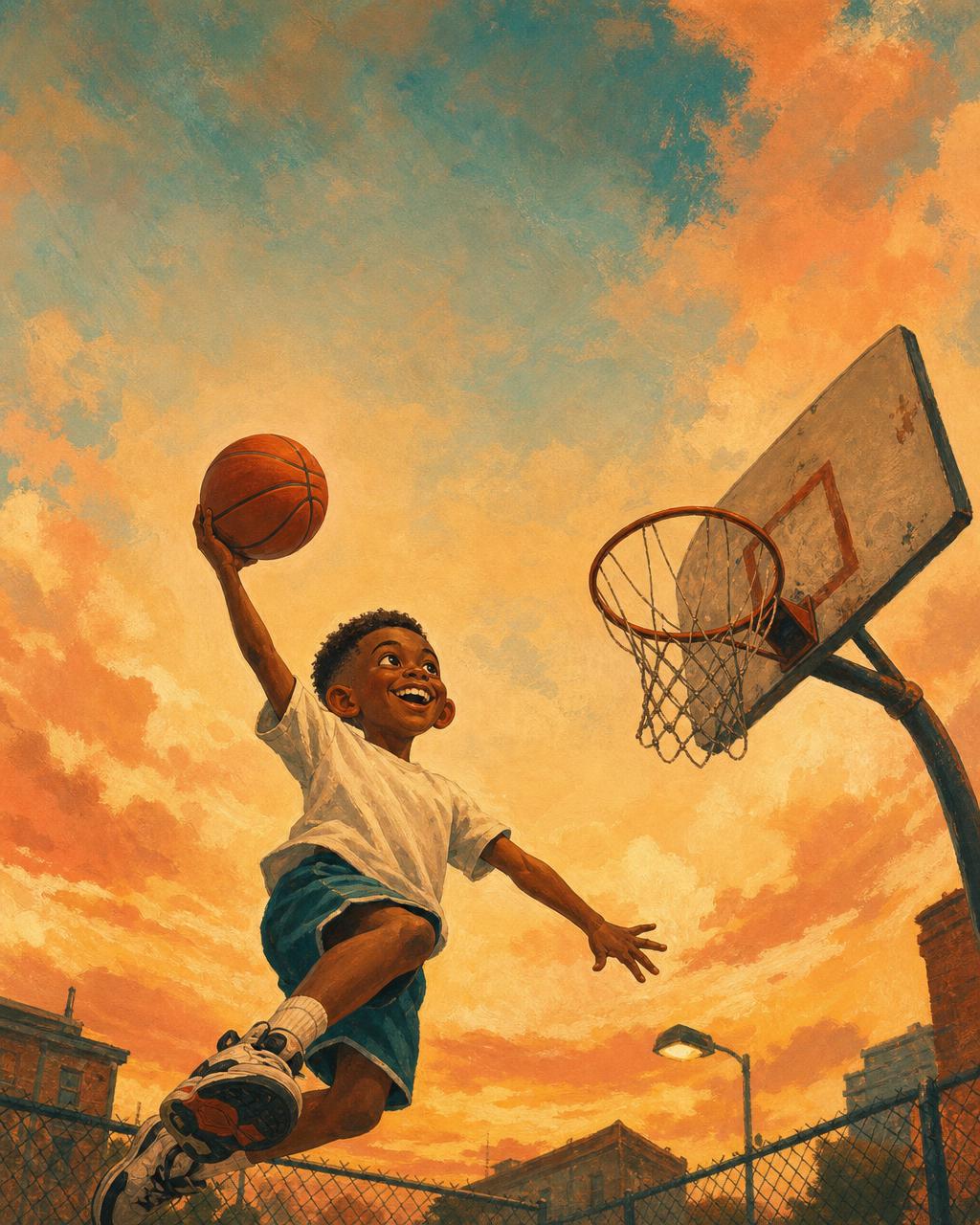 Cover illustration for Timothy Loves Basketball